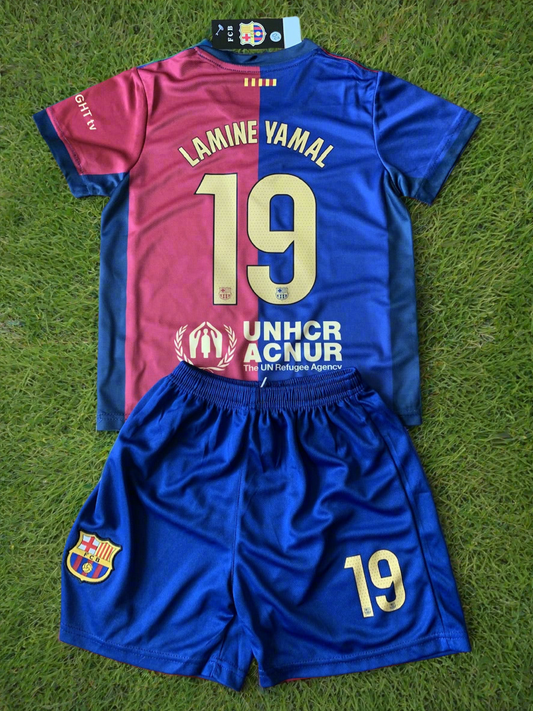 Lamine Yamal Barcelona Soccer Jersey Kids Toddler & Youth Sizes CustomKiddos.com