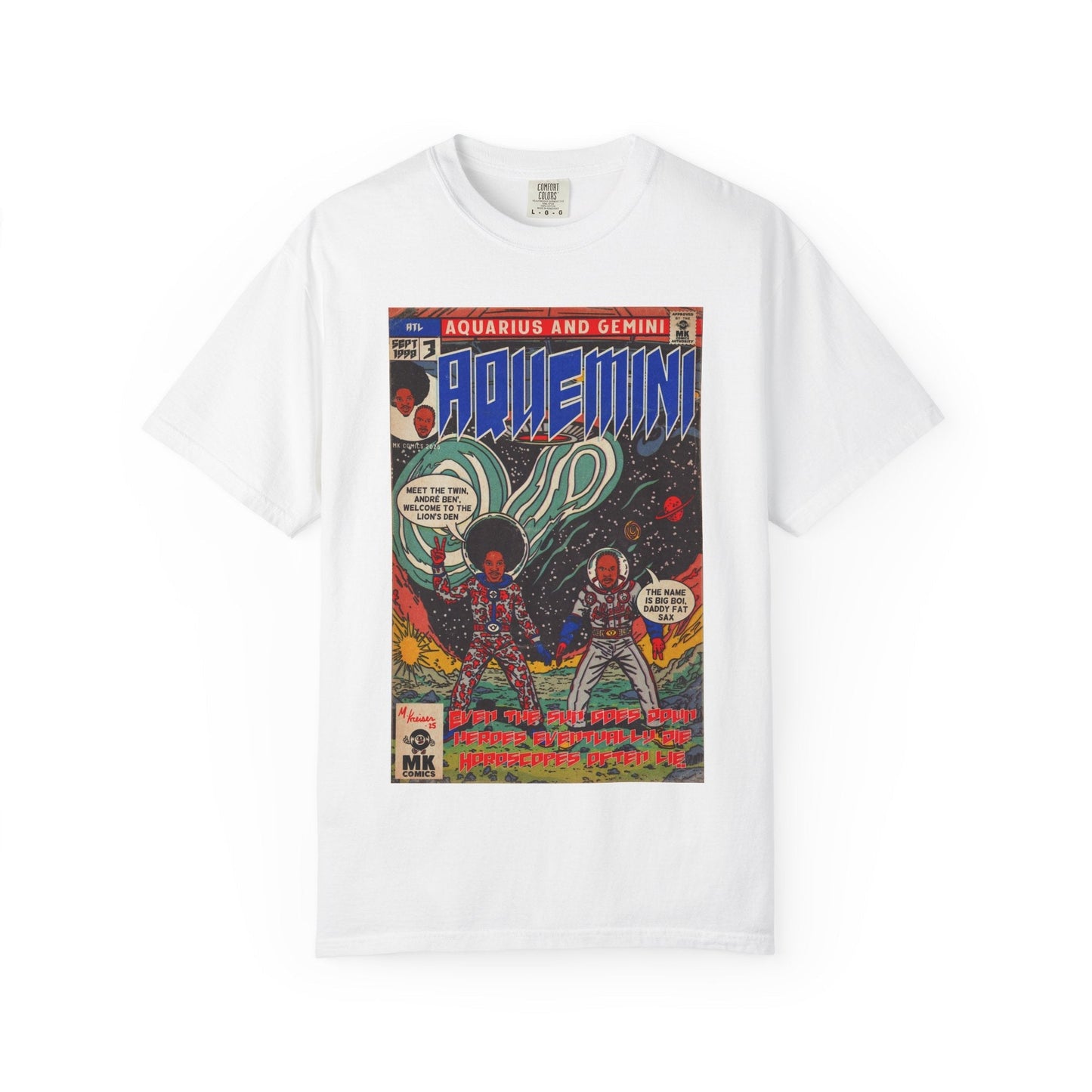 Aquemini - Comic Book Art - Unisex Comfort Colors T-shirt Fine Art Of MK