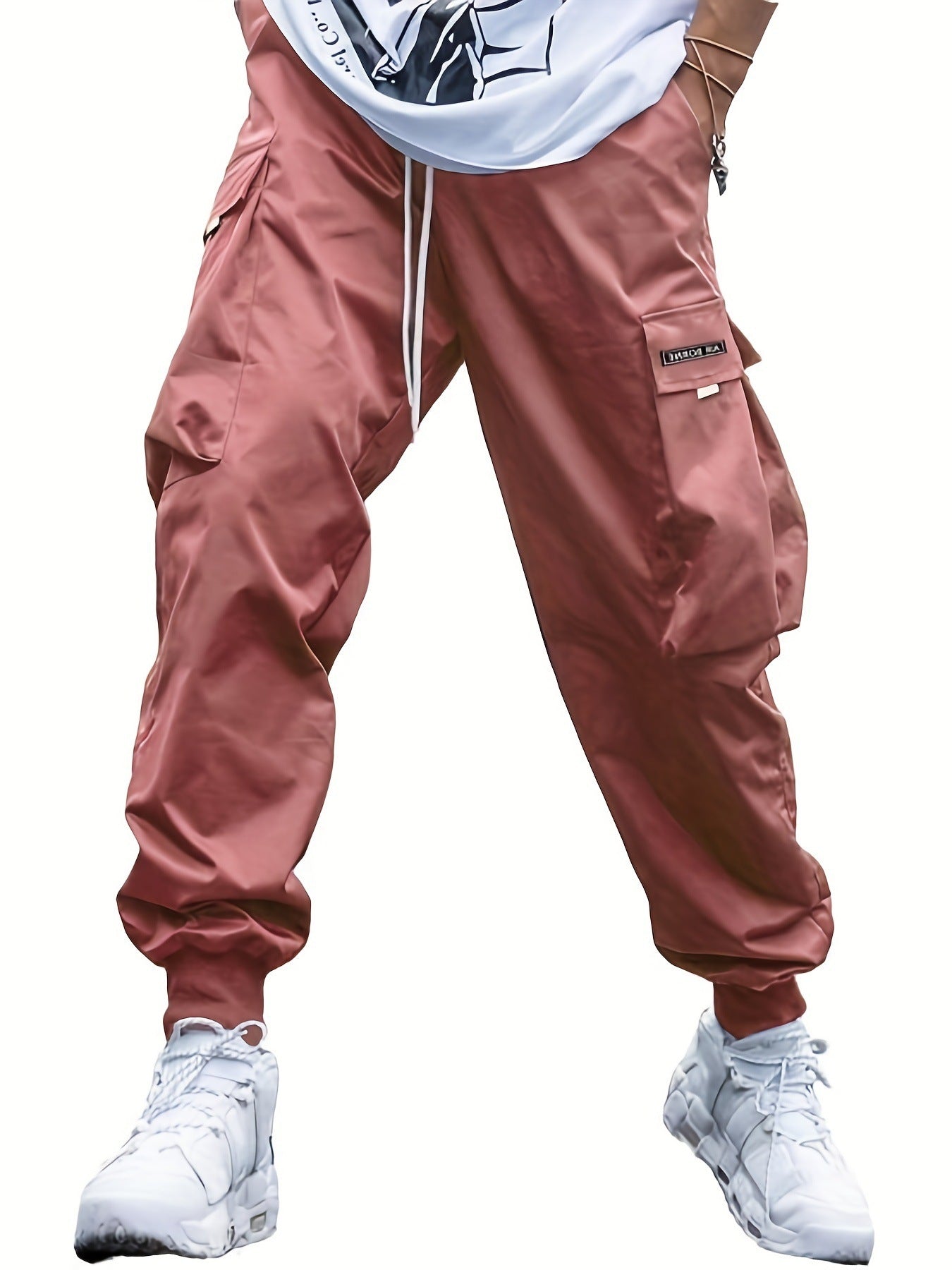Multi-pocket Cargo Pants Men's Casual Hip-Hop Drawstring Trousers Outdoor Streetwear Sports Pant Drip Haven