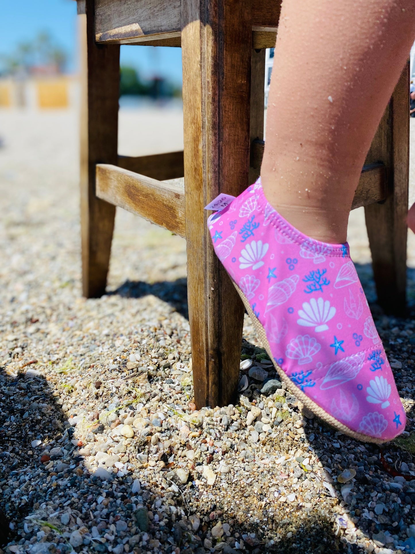 Non-Slip Sole, Unisex Baby, Children's Sea Shoes, Pool Booties, Seashell Ella Bonna Baby