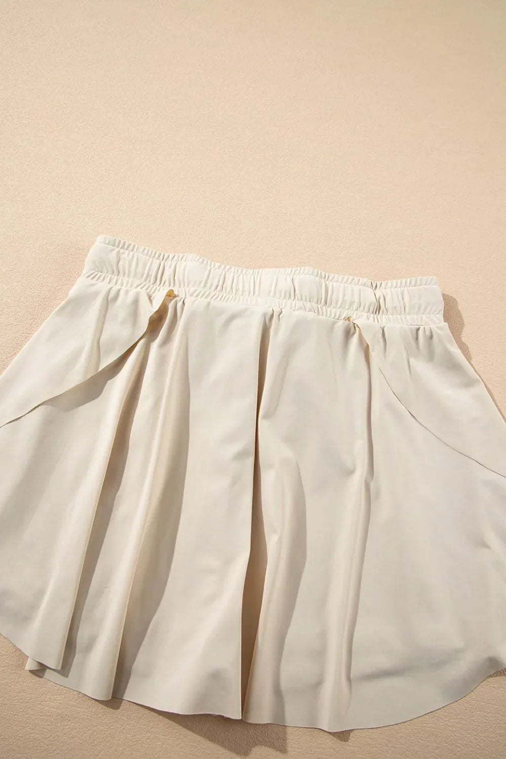 Drawstring High Waist Lined Active Skorts THRIXINE