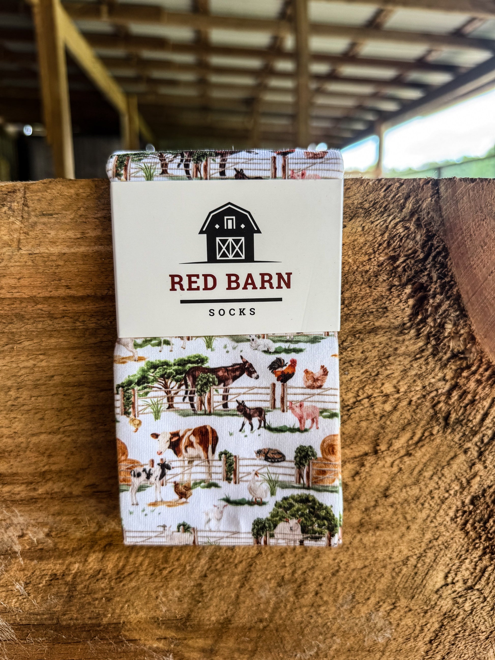 Moo & Crew Red Barn Socks