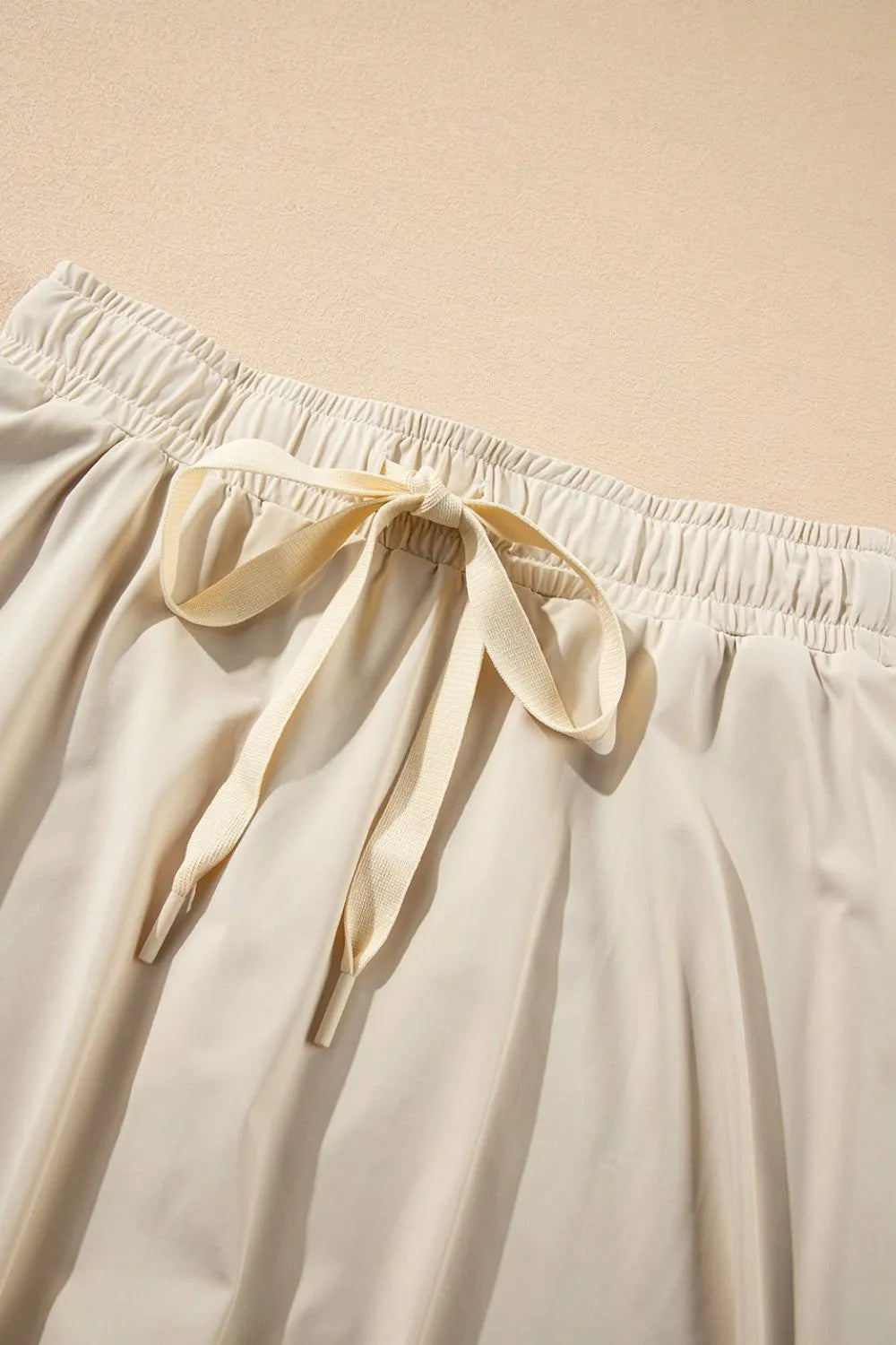 Drawstring High Waist Lined Active Skorts THRIXINE