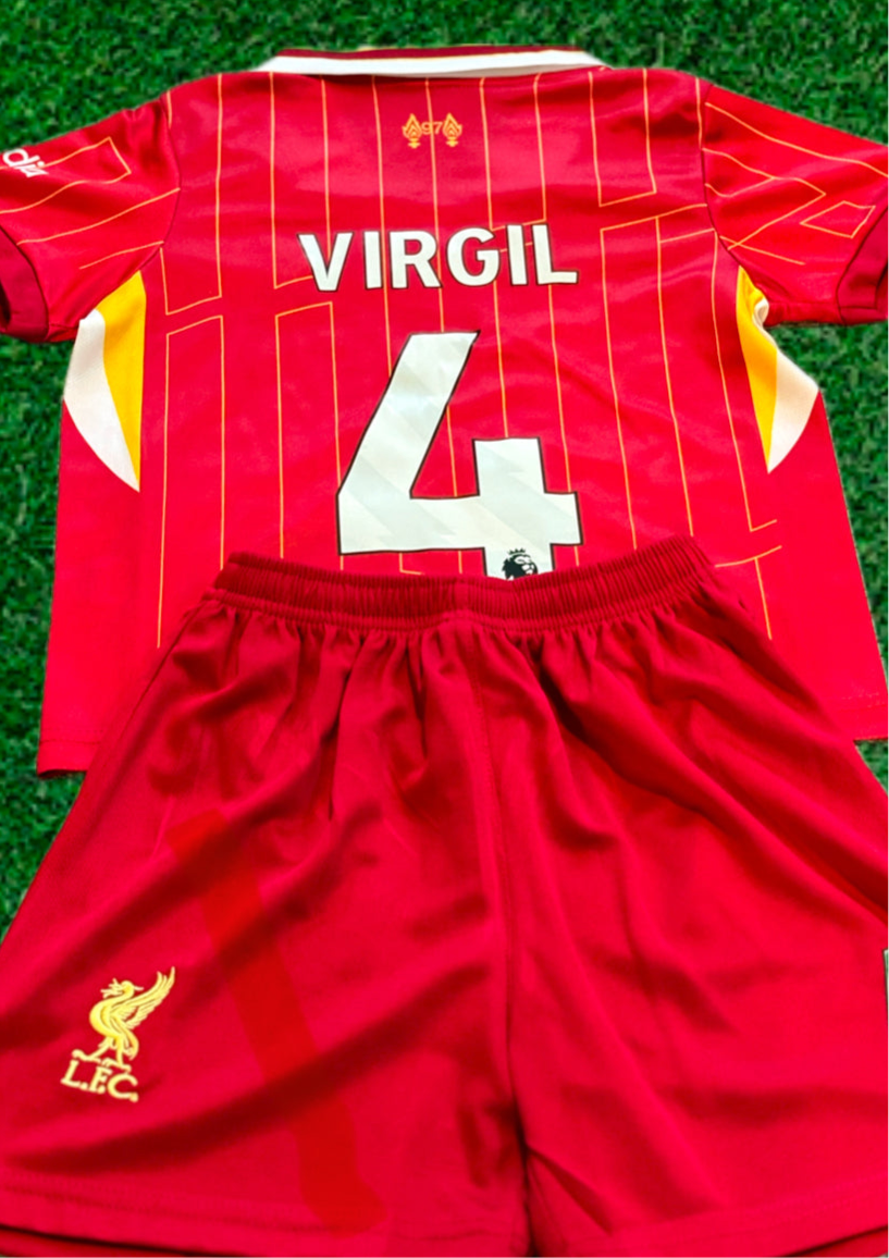 Virgil van Dijk Liverpool Kids Jersey Set Soccer Football Toddler Youth Tshirt CustomKiddos.com