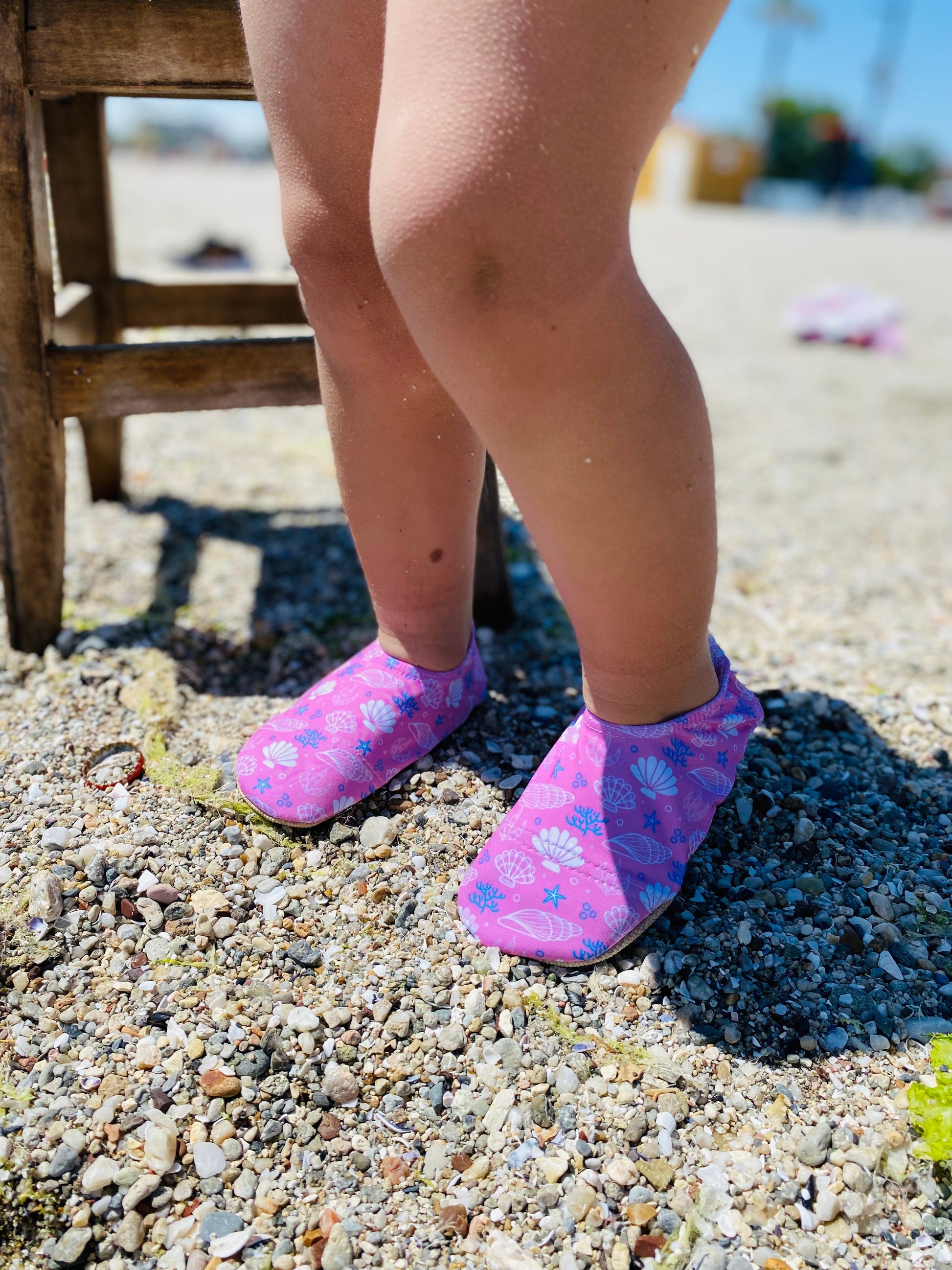 Non-Slip Sole, Unisex Baby, Children's Sea Shoes, Pool Booties, Seashell Ella Bonna Baby