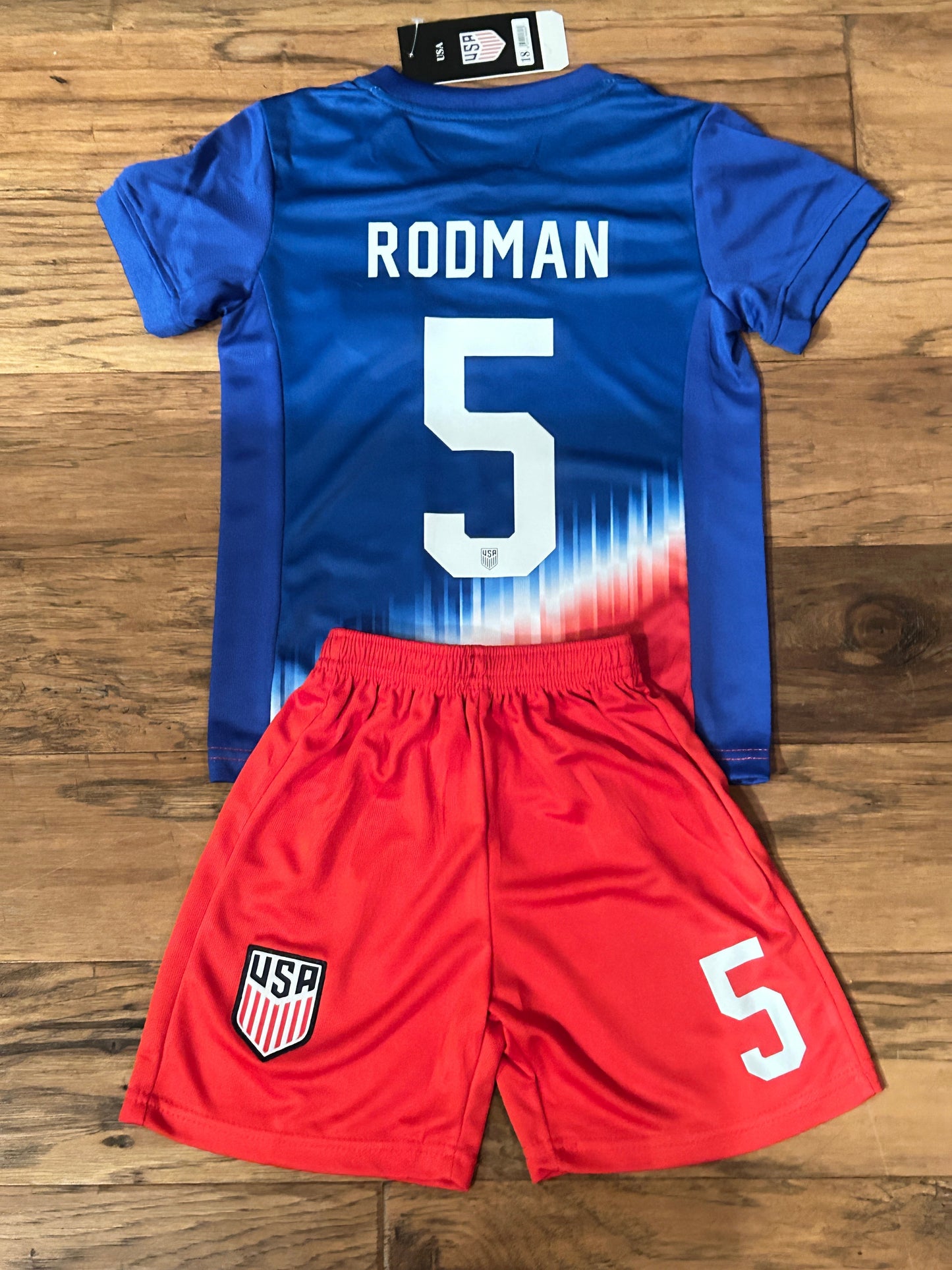 Trinity Rodman USA Kids Soccer Jersey Set - Toddler & Youth Sizing CustomKiddos.com
