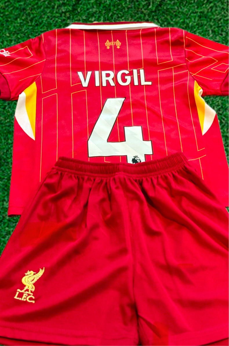 Virgil van Dijk Liverpool Kids Jersey Set Soccer Football Toddler Youth Tshirt CustomKiddos.com