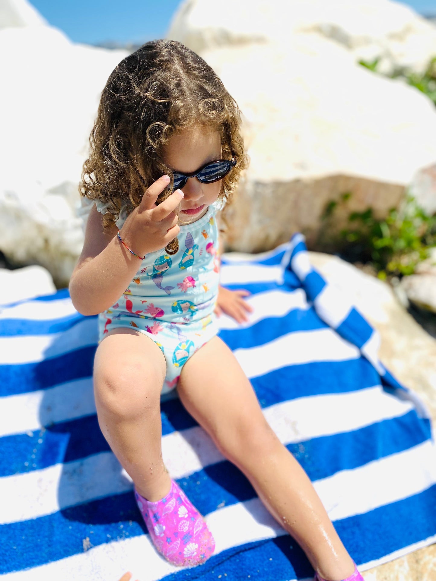 Non-Slip Sole, Unisex Baby, Children's Sea Shoes, Pool Booties, Seashell Ella Bonna Baby