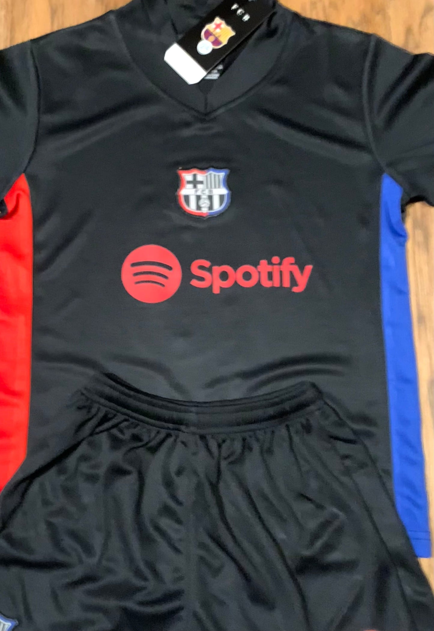 Lionel Messi Away Black Barcelona Soccer Jersey Kids Toddler & Youth Sizes CustomKiddos.com