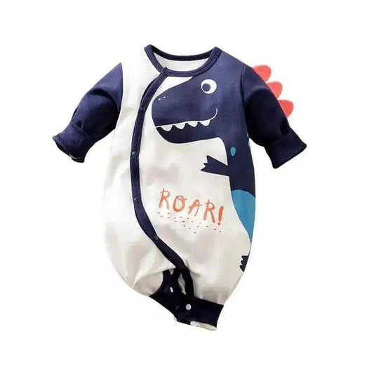 Soft Cotton Baby Boy Dinosaur Jumpsuit In Adorable Design