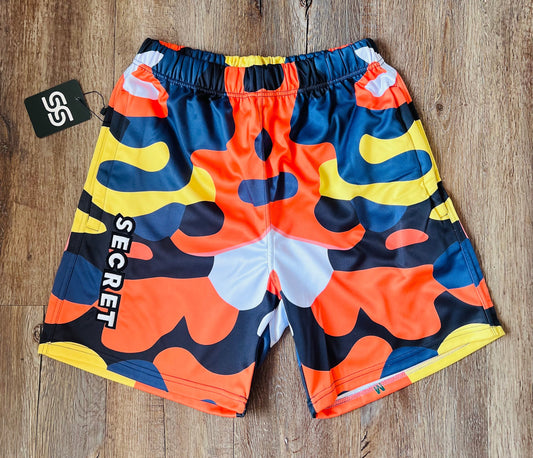 Navy/Orange Camo Shorts SecretScientist