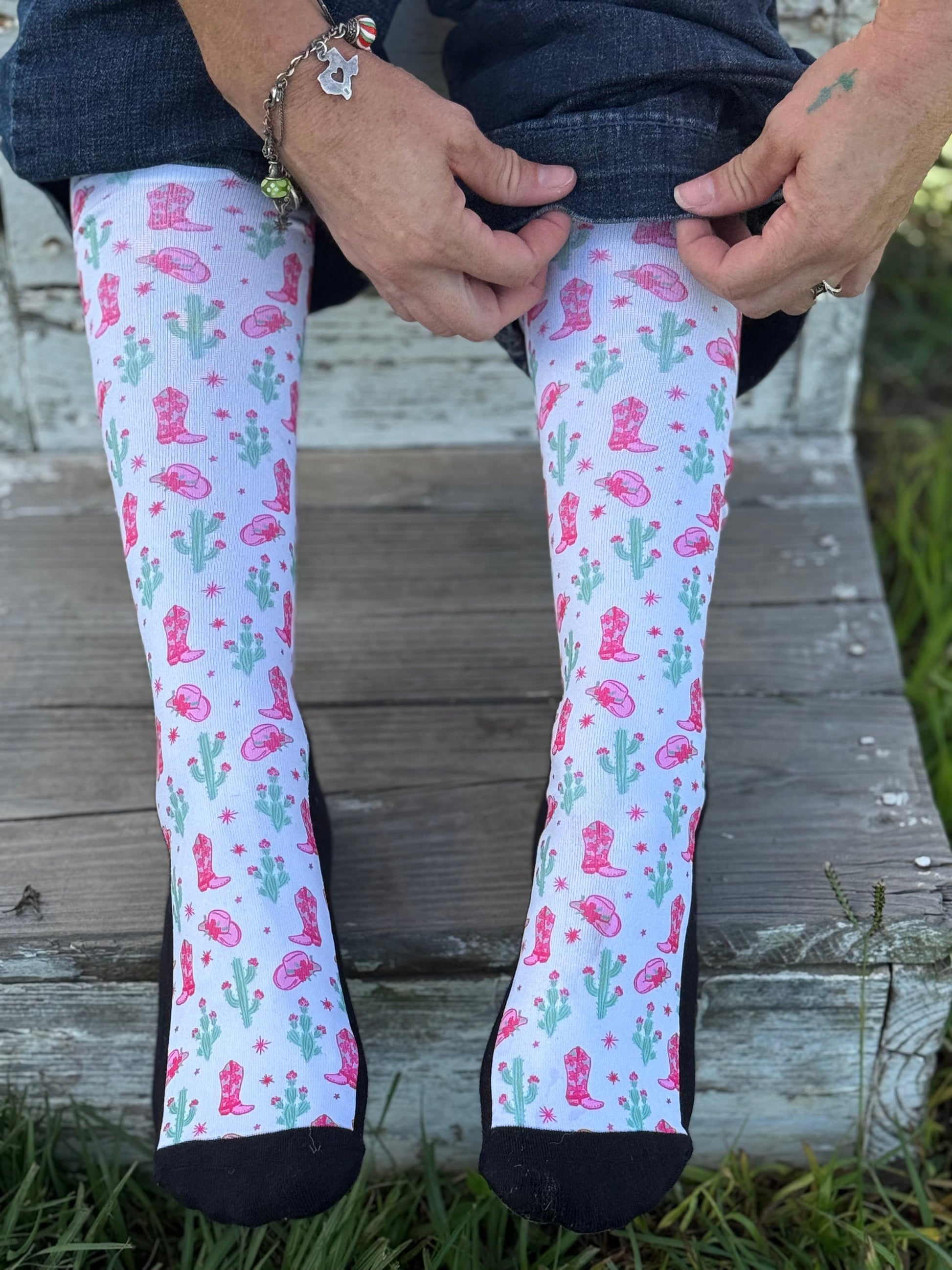 Cactus Crush Red Barn Socks
