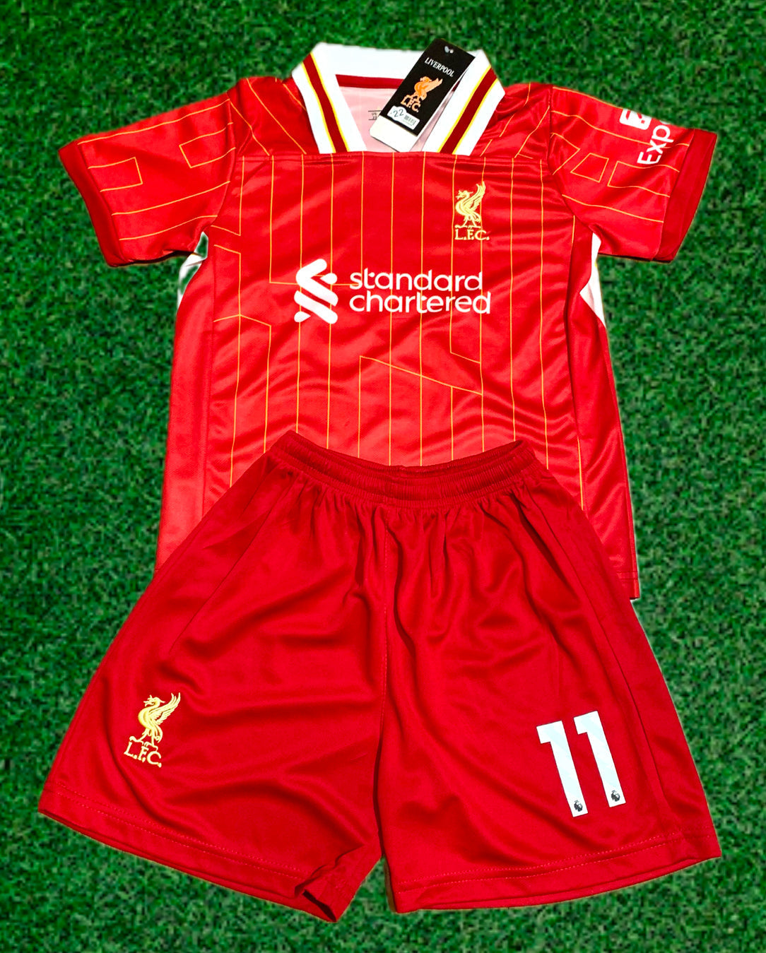 Mohamed Salah Liverpool Kids Jersey Set Soccer Football Toddler Youth Uniform Kit CustomKiddos.com