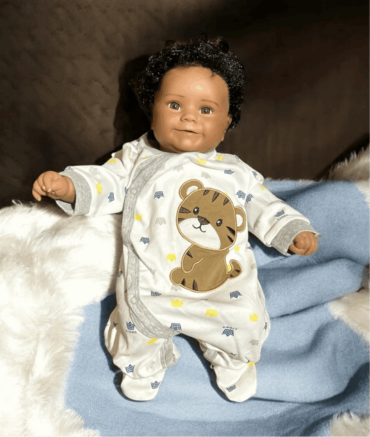 Cozy King Bear Crown Cotton Footed Jumpsuit for Baby Boys