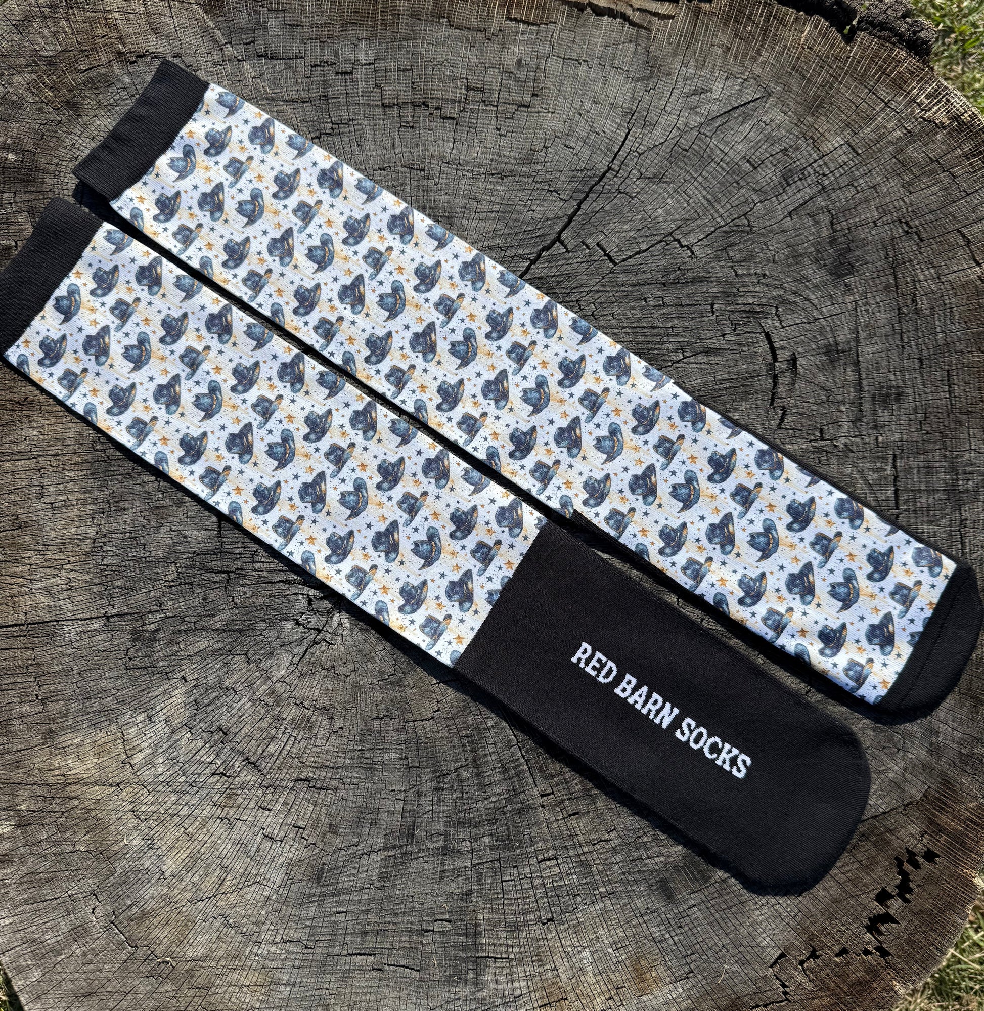 Golden Cowboy Red Barn Socks