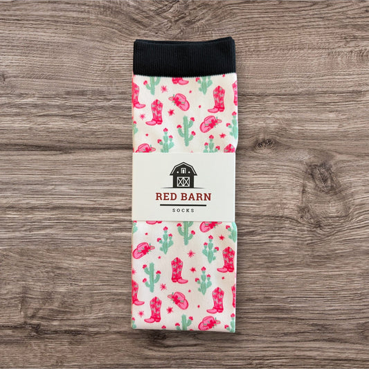 Cactus Crush Red Barn Socks