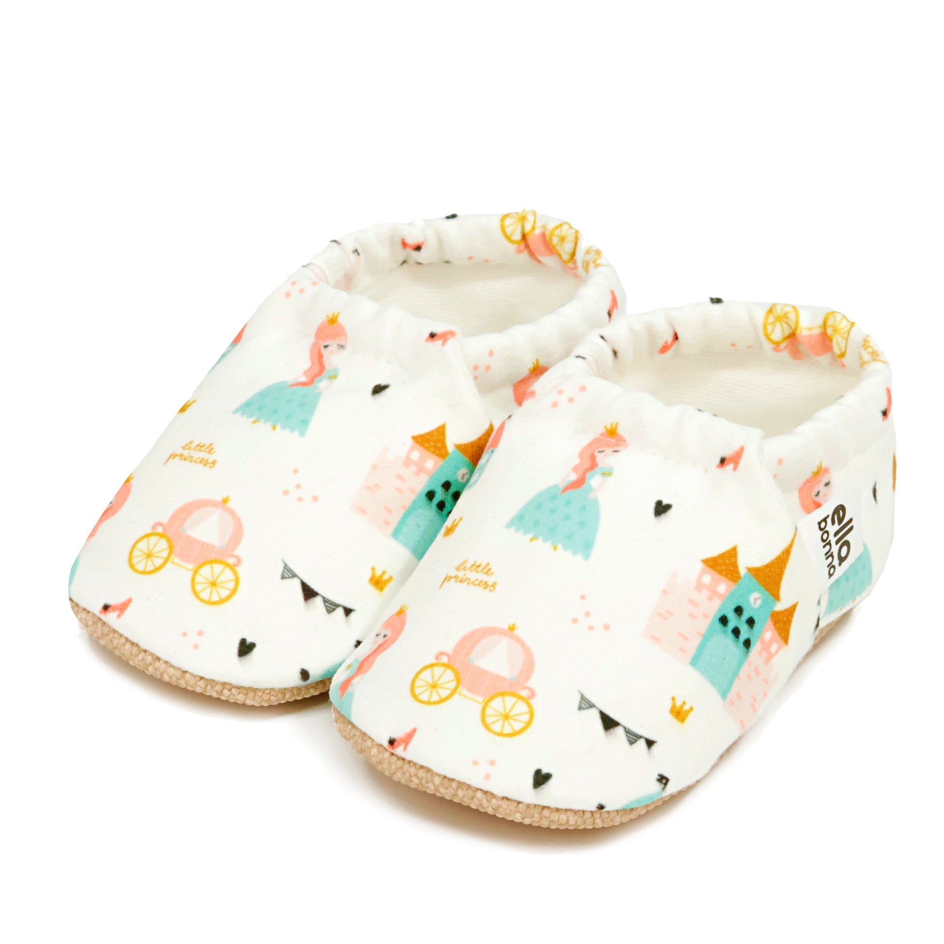 Ella Bonna Non-Slip Sole Princess Patterned Baby Booties, Home Boot Slippers Nursery Shoes Ella Bonna Baby