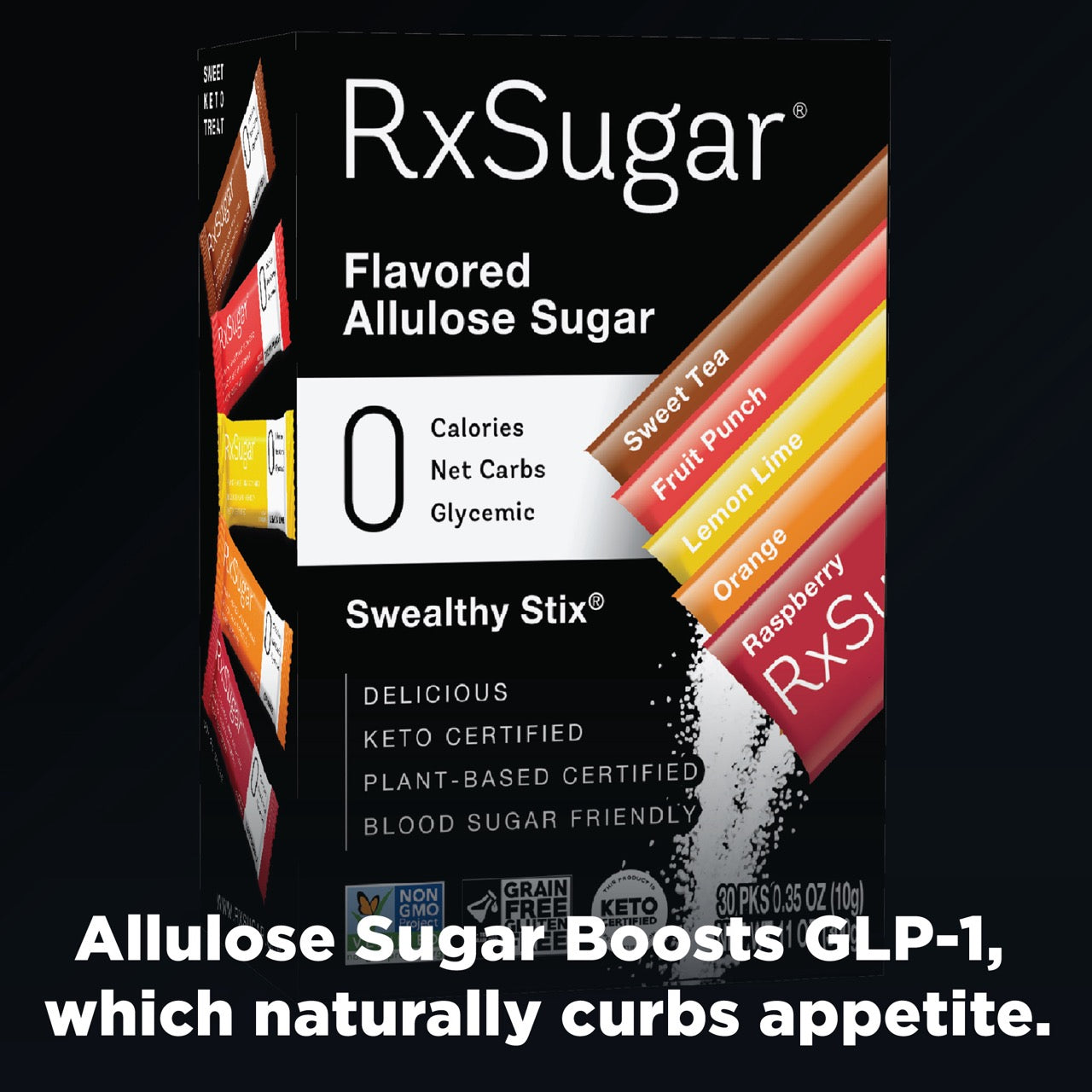 RxSugar Flavored Allulose Sugar Swealthy Stix RxSugar®