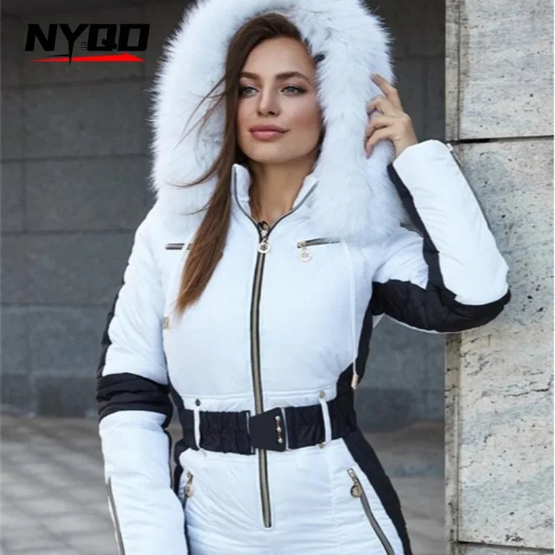 PeakShield Women's Ski Jumpsuit: Waterproof & Warm THRIXINE