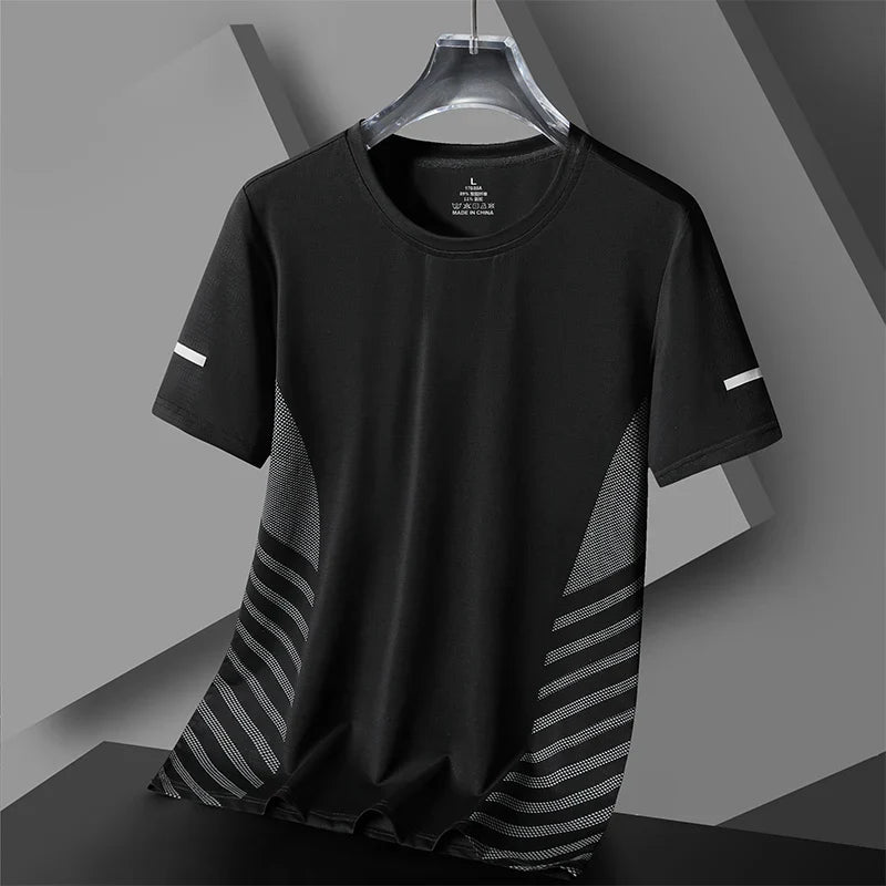 Cool Run Reflective Ice Silk Men's Fitness Tee THRIXINE