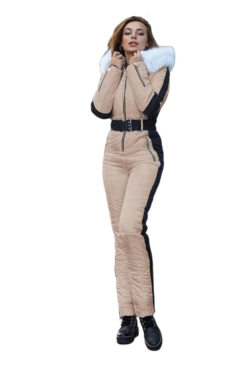 PeakShield Women's Ski Jumpsuit: Waterproof & Warm THRIXINE