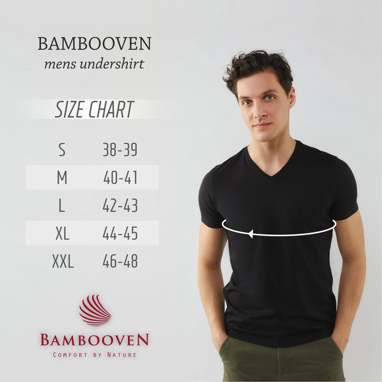 Men's Bamboo V-Neck Undershirt (3 Pack) Bambooven