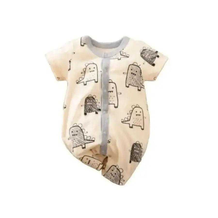 Adorable Unisex Baby Romper with Soft Cotton and Cartoon Print
