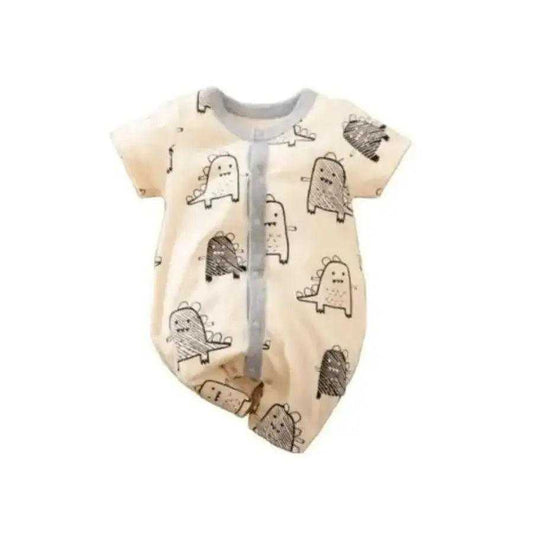 Adorable Unisex Baby Romper with Soft Cotton and Cartoon Print