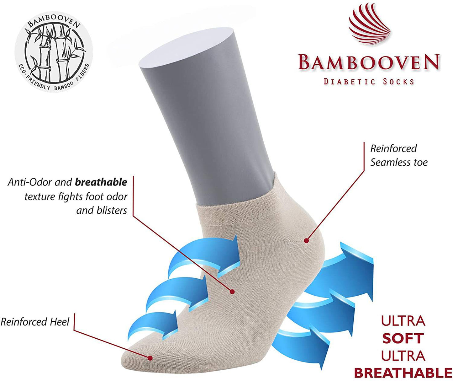 Women’s Bamboo Ankle Socks 12-Pack - 545 Bambooven