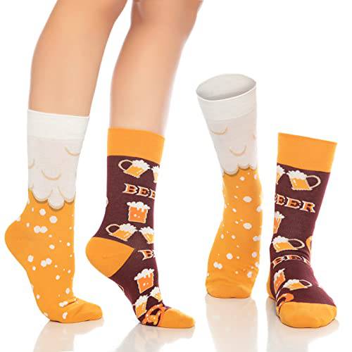 Fun Crew Socks for Men and Women – Colorful Cotton Novelty 6-Pack Bambooven