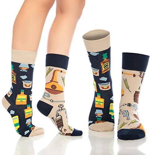 Fun Crew Socks for Men and Women – Colorful Cotton Novelty 6-Pack Bambooven