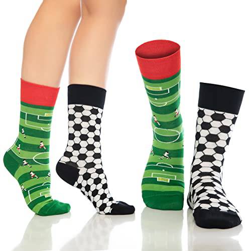 Fun Crew Socks for Men and Women – Colorful Cotton Novelty 6-Pack Bambooven