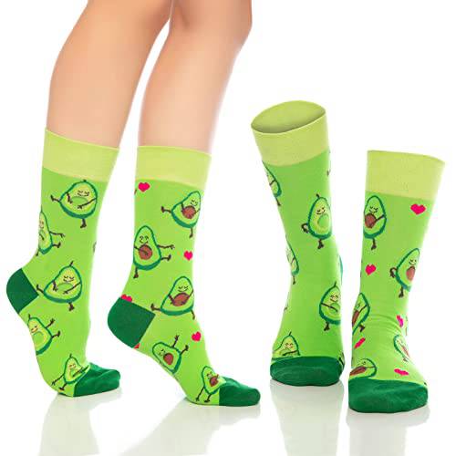 Fun Crew Socks for Men and Women – Colorful Cotton Novelty 6-Pack Bambooven