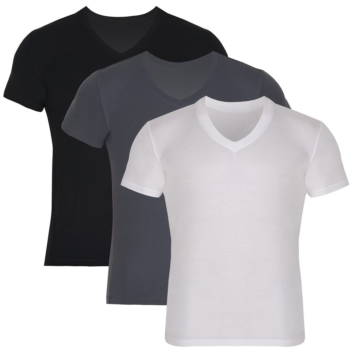 Men's Bamboo V-Neck Undershirt (3 Pack) Bambooven