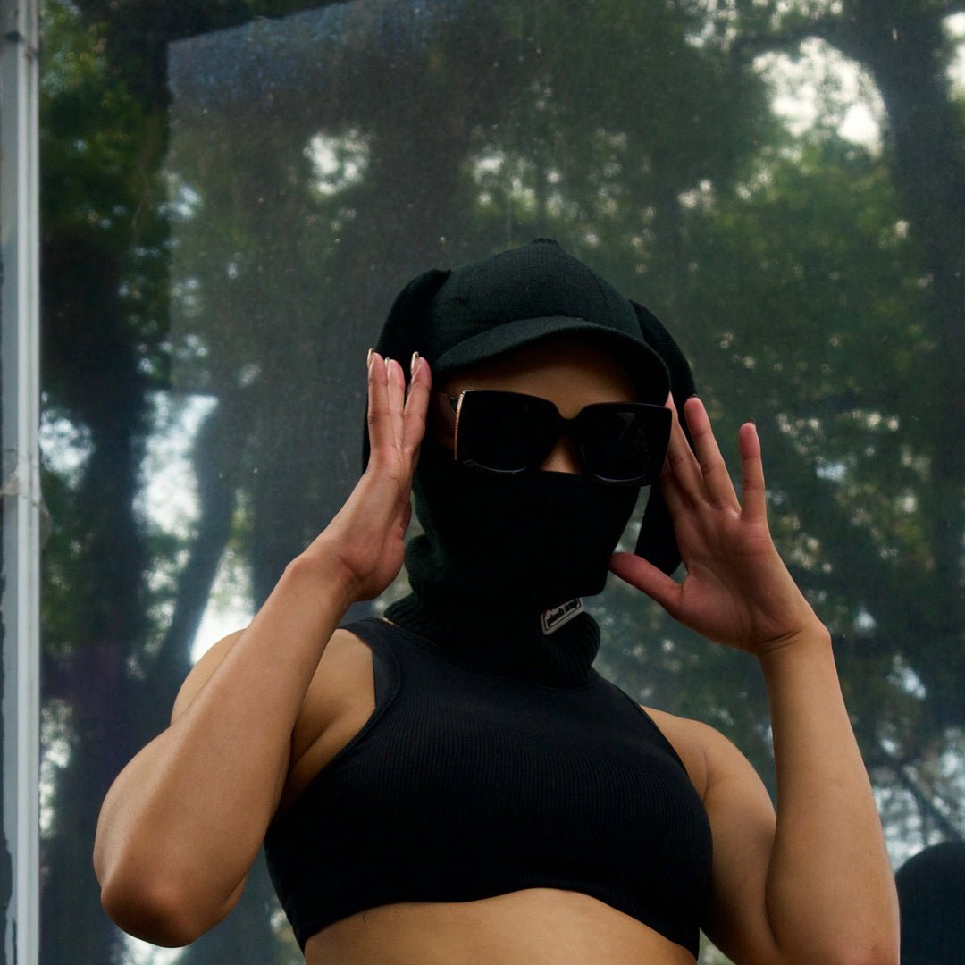 Black Brim 1-Hole Balaclava | Sleek and Functional Winter Accessory plushtrap