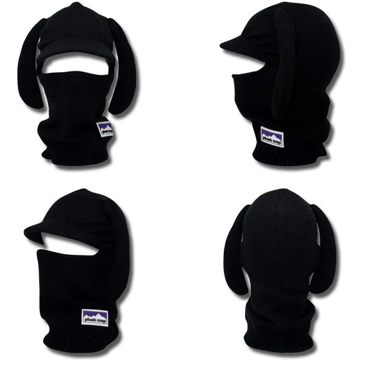 Black Brim 1-Hole Balaclava | Sleek and Functional Winter Accessory plushtrap
