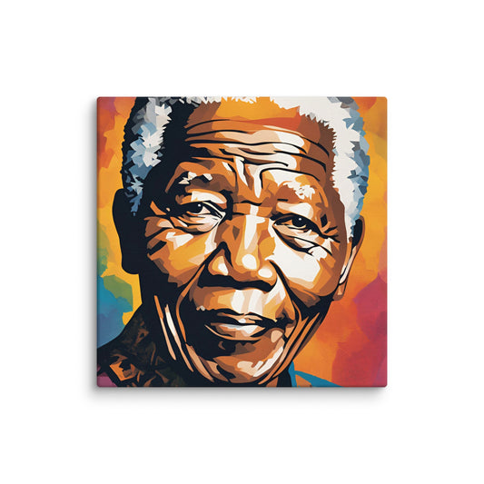 Nelson Mandela Portait on Canvas MECHANOID LABS