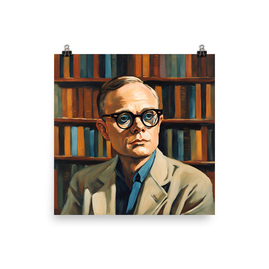 Truman Capote Portrait on Matte Paper Poster MECHANOID LABS