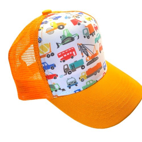 Little Trucks Orange Trucker Hat Wild Child Hat Co