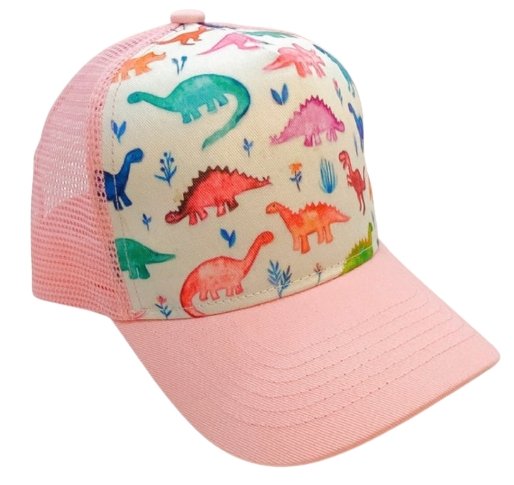 Pink Dinosaur Trucker Hat Wild Child Hat Co