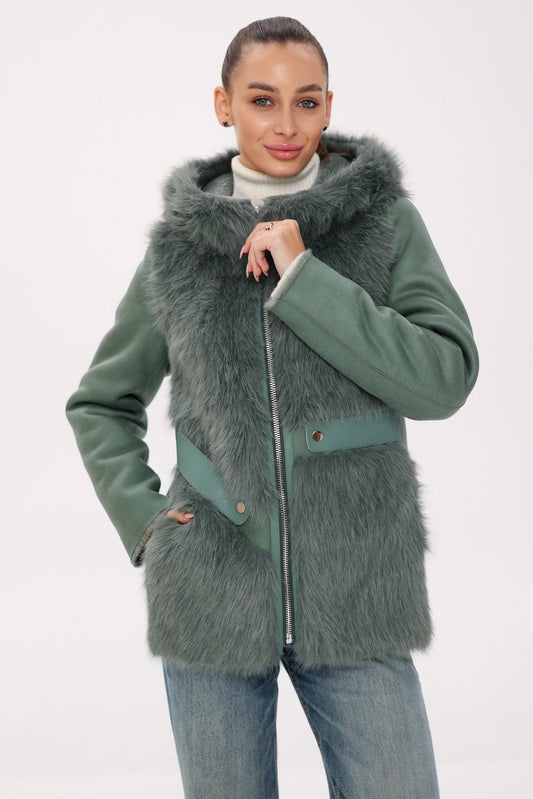 ⇆ Reversible Hooded Wool Blend Jacket - International Shopping