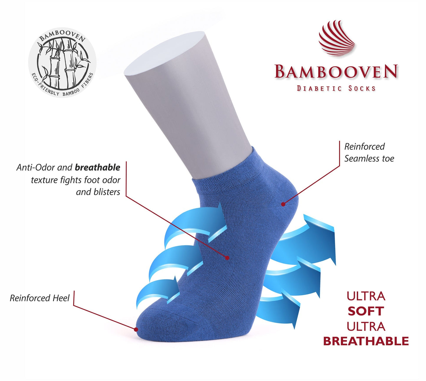 Bambooven Men’s Bamboo Lightweight Dress & Trouser Socks – (6 Pack) 634 Bambooven