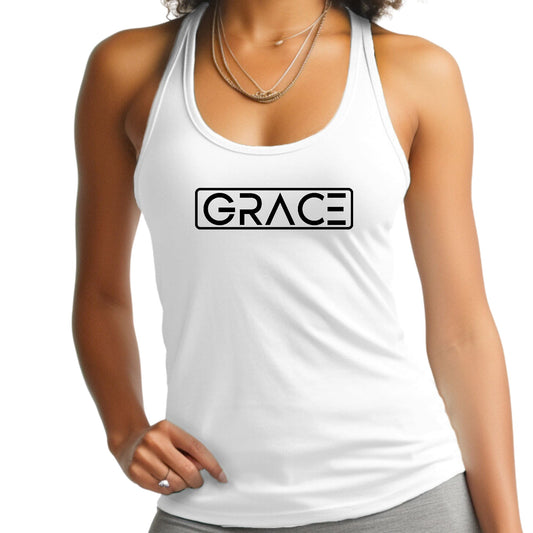 Women's Fitness Tank Top Graphic T-shirt - Grace Christian Black Pebble’s Printables